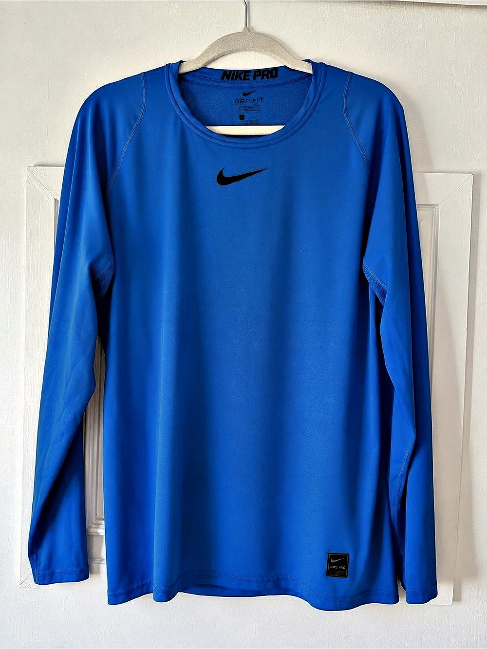 Nike Pro Dri-FIT Long Sleeve Shirt Blue Medium